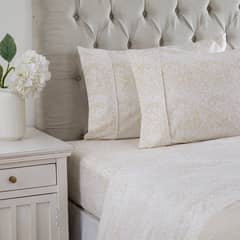 TEXTIL VIÑA - Sábana 180 Hilos Hojas Beige