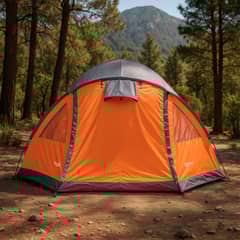 SCOOP - Carpa Zion Para 4 Personas Naranja Y Gris