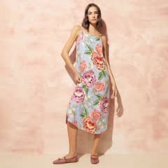 BASEMENT - Vestido Largo Lino Mujer