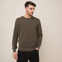 BASEMENT - Sweater Algodón Waffle Algón Hombre