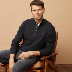 LA MARTINA - Sweater Mid Zipper Algodón Hombre