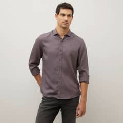 WOLF&HANK - Camisa Manga Larga Regular Fit Tencel Hombre