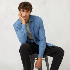 BEARCLIFF - Camisa Manga Larga Casual Hombre
