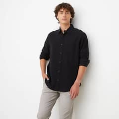 BEARCLIFF - Camisa Manga Larga Regular Fit Algodón Hombre