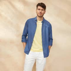 CASCAIS - Camisa Casual Denim Slim Fit Algodón Hombre