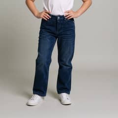 YAMP - Jeans Flare Niña Algodón Diseño Liso Urbano