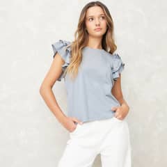 SYBILLA - Polera Manga Corta Algodón Mujer