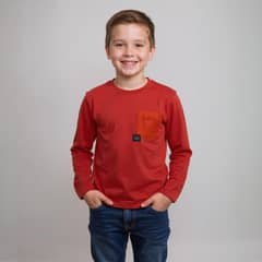 YAMP - Polera Manga Larga Algodón Niño Diseño Casual