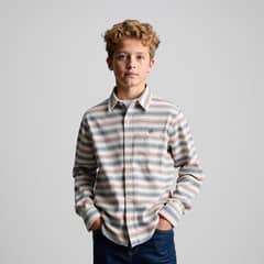 DOO AUSTRALIA - Camisa Manga Larga a Rayas Algodón Niño