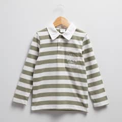 CONIGLIO - Polera Manga Larga Algodón Rayada Niño