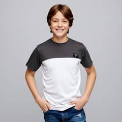 FEDERATION - Polera Manga Corta Niño Polialgodón Diseño Liso