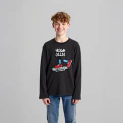 FEDERATION - Polera Manga Larga Algodón Estampada Niño
