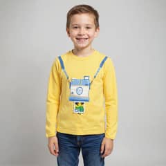 YAMP - Polera Manga Larga Algodón Estampada Niño