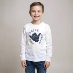 YAMP - Polera Manga Larga Algodón Estampada Niño