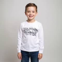 YAMP - Polera Manga Larga Algodón Estampada Niño