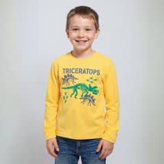 YAMP - Polera Manga Larga Algodón Estampada Niño