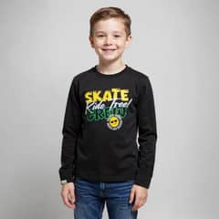 YAMP - Polera Manga Larga Algodón Estampada Niño