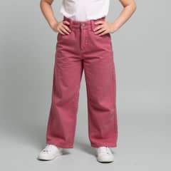 YAMP - Pantalón Casual 100% Algodón Niña Rayas Wide Leg