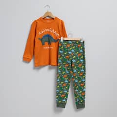 YAMP - Pijama Casual para Niño de Algodón Dinosaurios