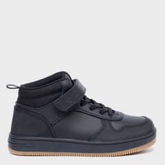 FEDERATION - Zapatilla Niño Cuero Negro