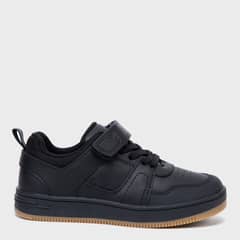 FEDERATION - Zapatilla Deportiva Niño Cuero Negro