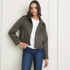 BASEMENT - Chaqueta Mujer Manga Larga Cierre Metálico
