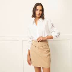 BASEMENT - Blusa Manga Larga Algodón Mujer