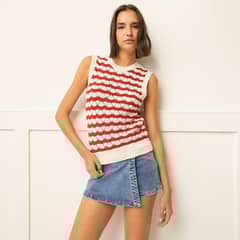 BASEMENT - Sweater Sin Mangas Regular Fit A Rayas