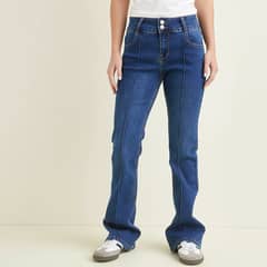 SYBILLA - Jeans Flare Mujer Algodón Estilo Casual