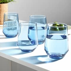 MICA - Set 4 Vasos Corto Vidrio 410 ml JOY