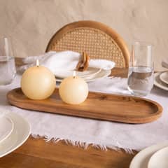 CASA CANTABRIA - Fuente 43x15.5 cm Acacia