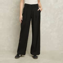 SYBILLA - Pantalón Sastre Wide Leg Tiro Alto Mujer