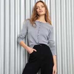 AMERICANINO - Polera Manga Larga Algodón Mujer