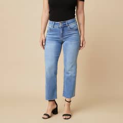 MOSSIMO - Jeans Straight Tiro Alto Mujer