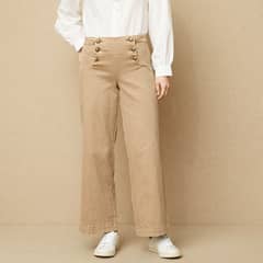 UNIVERSITY CLUB - Jeans Wide Leg Tiro Medio Mujer