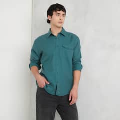 BEARCLIFF - Camisa Casual Manga Larga Algodón Hombre