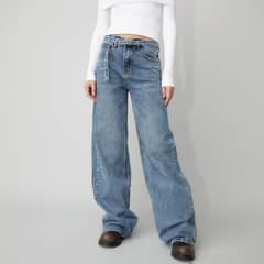AMERICANINO - Jeans Baggy Tiro Alto Mujer