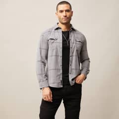 MOSSIMO - Camisa Casual Manga Larga Algodón