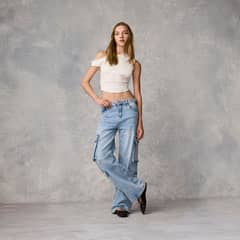 SYBILLA - Jeans Cargo Mujer