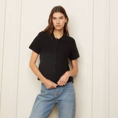 BASEMENT - Polera Punto Manga Corta Mujer