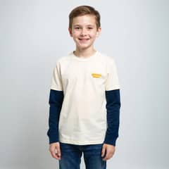 YAMP - Polera Manga Larga Estampada Niño Algodón
