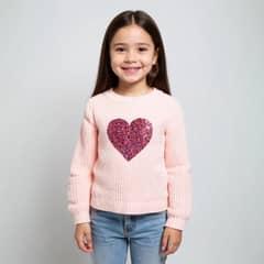 YAMP - Sweater Acrílico Niña Diseño Mariposa Lentejuelas