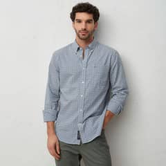 UNIVERSITY CLUB - Camisa Casual Manga Larga Algodón