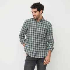 UNIVERSITY CLUB - Camisa Casual Manga Larga Algodón