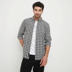 UNIVERSITY CLUB - Camisa Casual Manga Larga Algodón