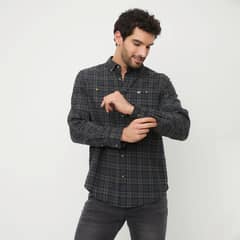 UNIVERSITY CLUB - Camisa Casual Manga Larga Algodón