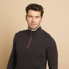 LA MARTINA - Sweater Tejido Trenzado Algodón Hombre