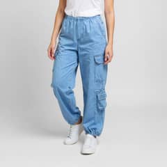 ELEVEN - Jeans Parachute Algodón Niña Diseño Liso Urbano