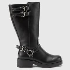 SYBILLA - Bota Biker Mujer Negro