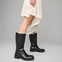 SYBILLA - Bota Biker Mujer Negro